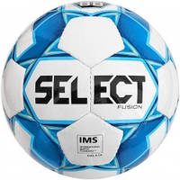 М'яч футбольний SELECT Fusion IMS (012) бел/голуб, розмір 5
