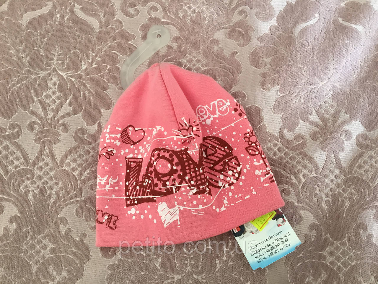 Стильна шапочка для дівчинки в яскравих кольорах, фото 1