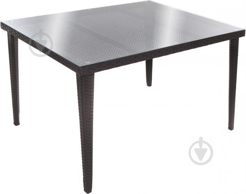 Стіл плетений — петан для дачі та саду (120 см) коричневий, фото 1