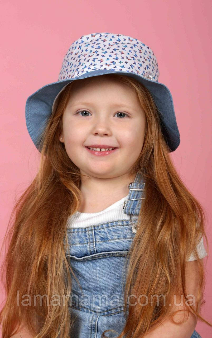 Легка літня бавовняна панама для дівчаток Кама Babasik, фото 1
