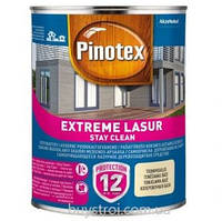 Pinotex Extreme Lasur - Самоочищающееся лазурное деревозащитное средство, снег, 1 литр