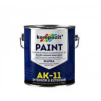 Фарба для бетонних підлог АК-11 "Композит" сіра 1,0 кг