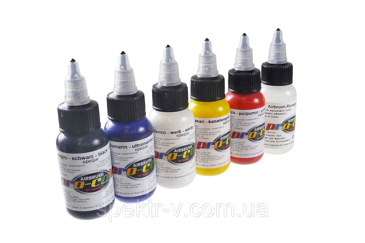 Набір фарб для аерографа Pro-color 67050 test set