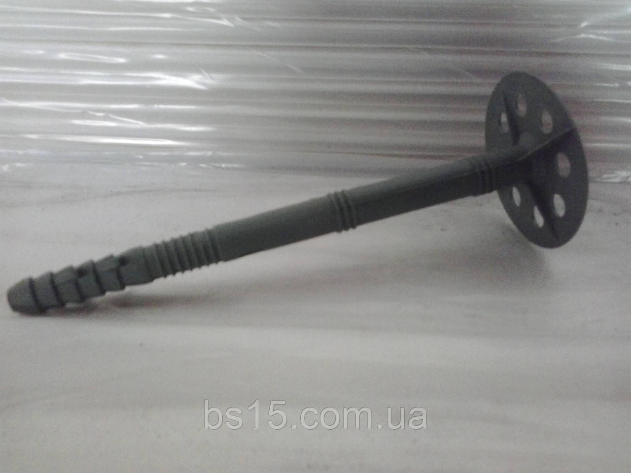 Дюбель парасольок 10х100 для кріплення пінопласту з пластиковим цвяхом, фото 1