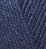 Пряжа для в'язання Лана голд файн 58 темно-синій
