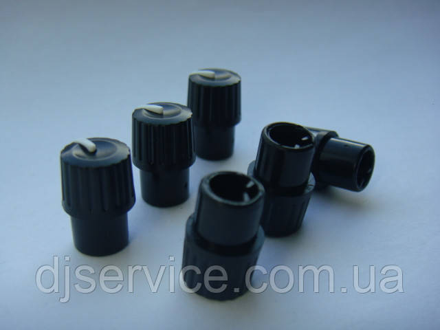 Ручка з ніжкою потенціометра 9.5x15mm (чорний колір) для пультів, колонок