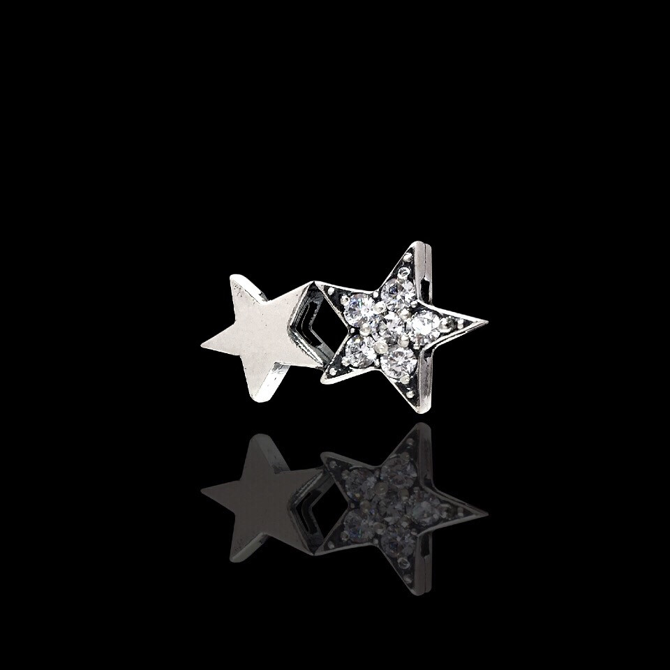 Срібна підвіска з камінням Зірочки