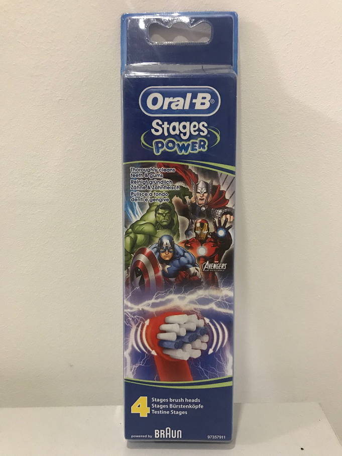 Насадки для зубних щіток Oral-B Stages Power (Супергерої) 4 шт, фото 1