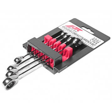 Набір ключів рожково-накидних з тріскачкою 8-14мм 4ед JTC 3027