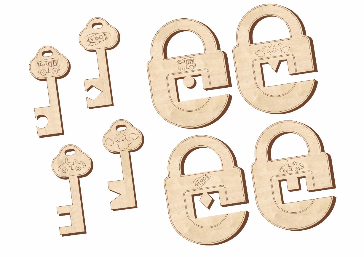 Замочки та ключики, набір 1, 063201 - фото 1 - id-p1148462223