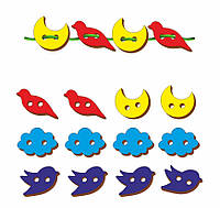 Шнурівка асорті, набір 16 деталей, 017302