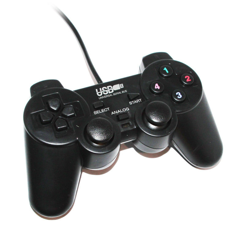 Ігровий джойстик геймпад дротовий U706 з вібрацією для PC, фото 1