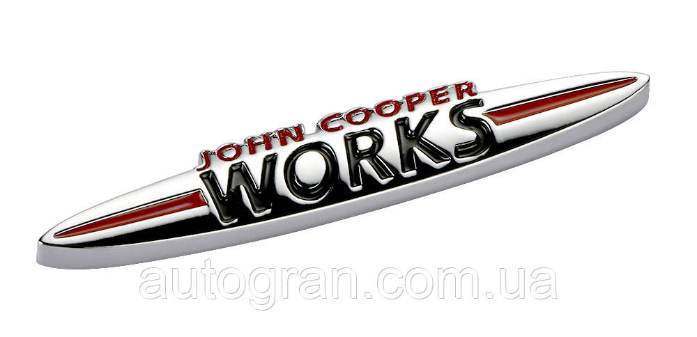 Емблема кузова Mini Cooper John Cooper Works 9x1.5см
