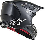 Мотошолом Alpinestars Supertech S-M8 Matt (чорний), фото 4