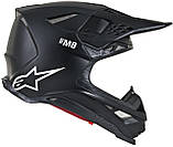 Мотошолом Alpinestars Supertech S-M8 Matt (чорний), фото 3
