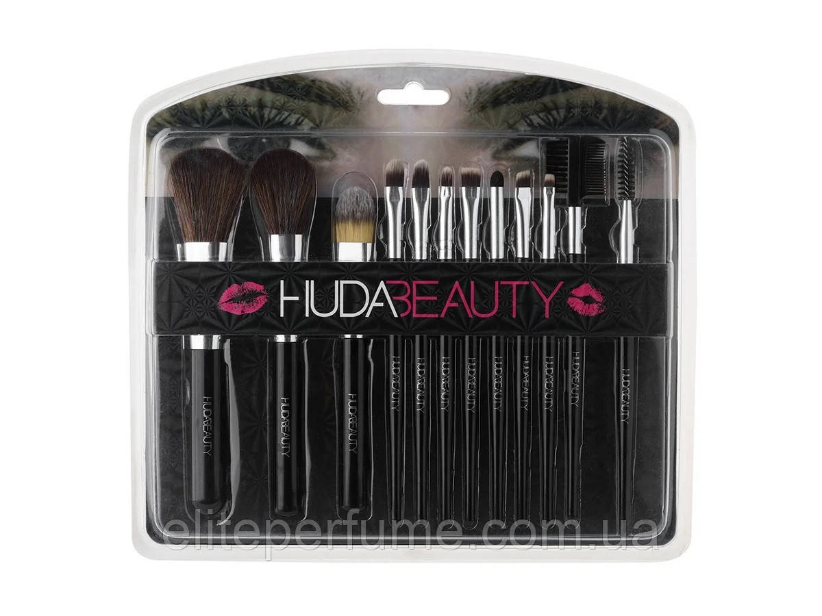 Набір пензлів для макіяжу Huda Beauty 12 штук