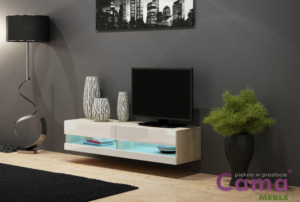 Тумба під ТВ VIGO NEW 140 CAMA дуб sonoma/білий глянець, фото 1