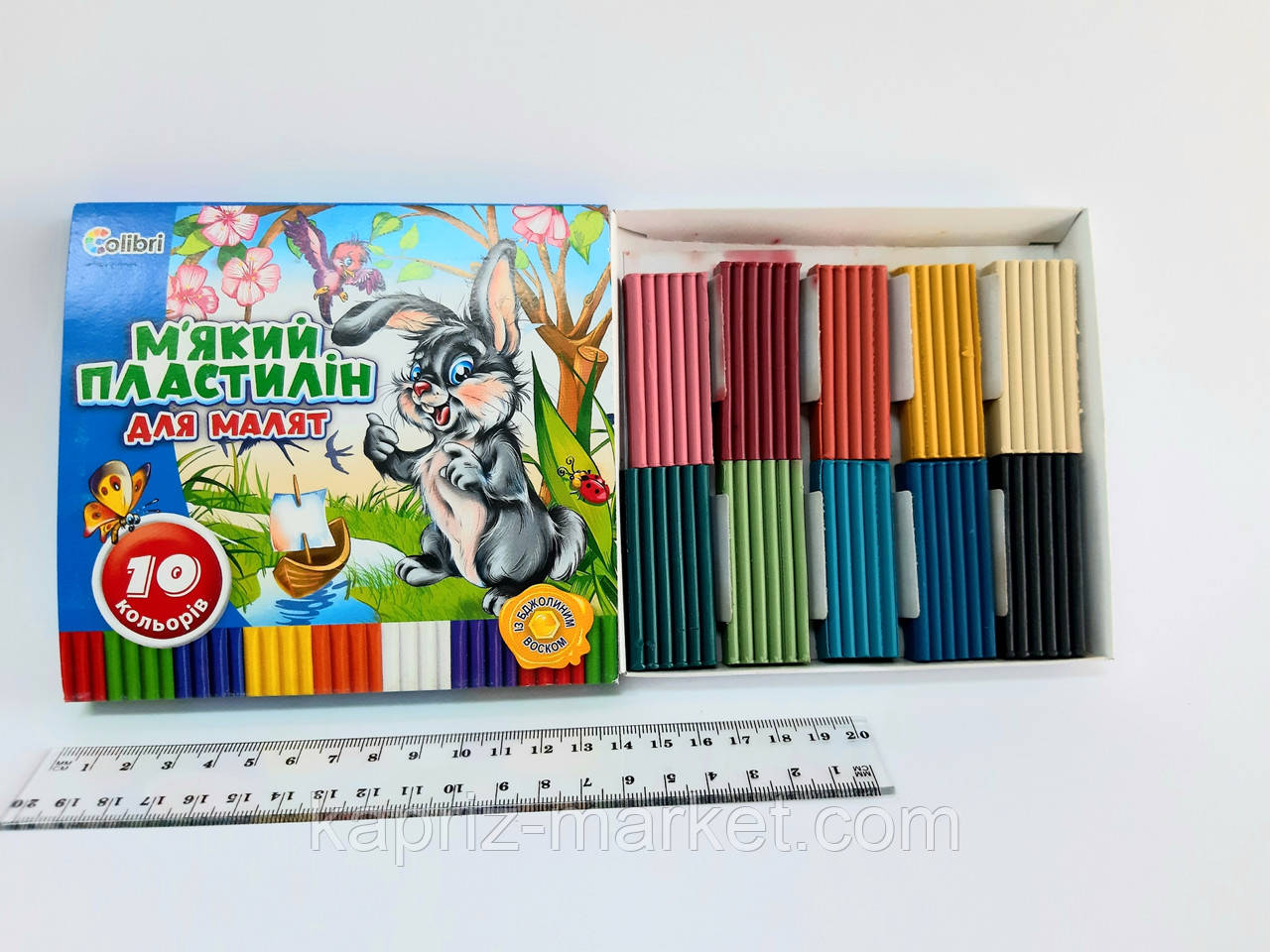 Пластилін 10 цв. 200 р , з додаванням воску