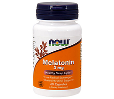 Мелатонін проти безсоння для поліпшення сну Now Melatonin 3 mg 60 caps
