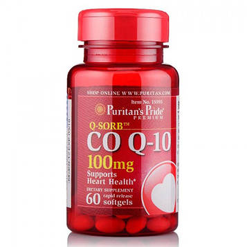 Коензим Q10 - Puritan's Pride CO Q-10 100 mg / 60 softgels
