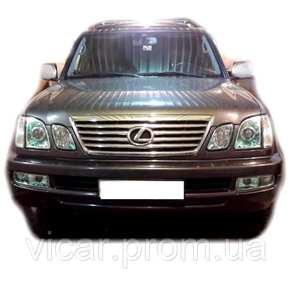 Передние линзовые фары (зеленоватые) Lexus LX 470 (1998-2007) - фото 5 - id-p1138827758