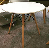 Столик дитячий Тауер Вуд білий, дизайн Charles Eames DSW Kids table діаметр 60 см висота 55 см, фото 3