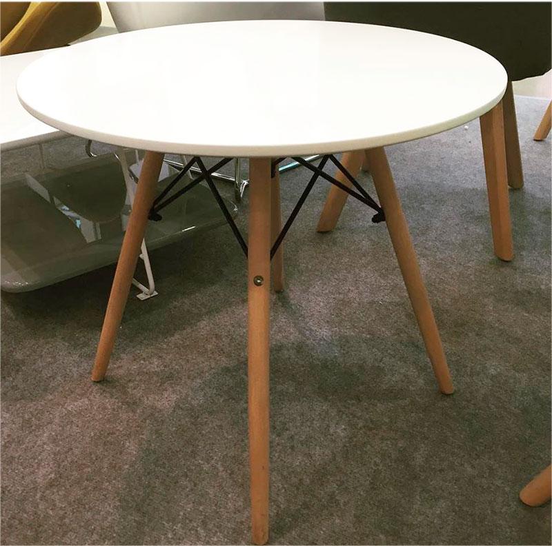 Столик детский Тауэр Вуд белый, дизайн Сharles Eames DSW Kids table диаметр 60 см высота 55 см - фото 2 - id-p627463667