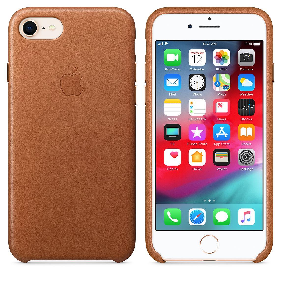 Чохол Apple Leather Case Saddle Brown (MQH72ZM/A) для Iphone 7, фото 1