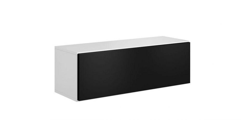 Тумба під ТВ ROCO RO1 CAMA білий матовий/чорний глянець, фото 1