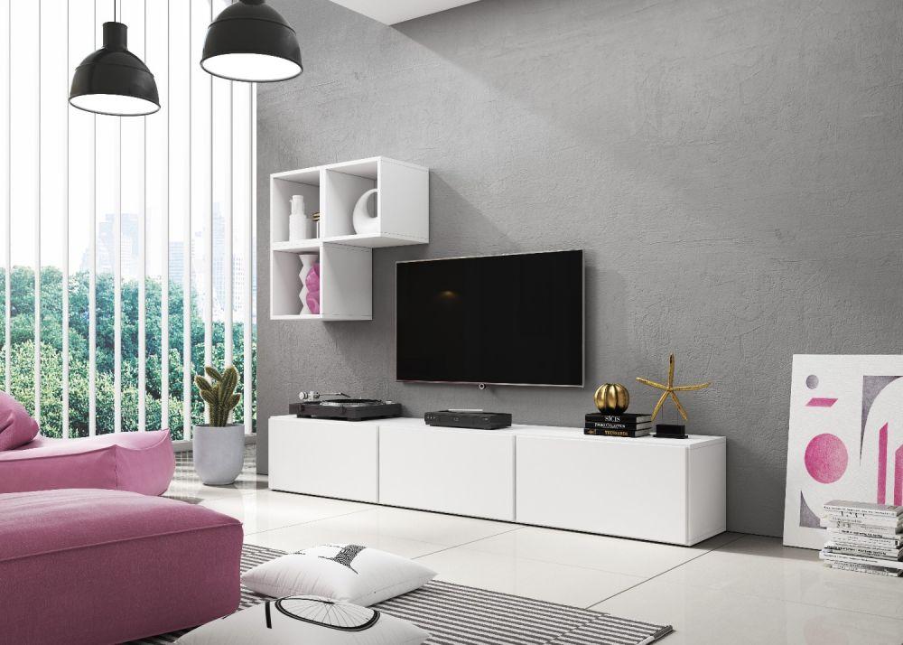 Вітальня стінка ROCO 6 CAMA білий матовий/білий матовий, фото 1