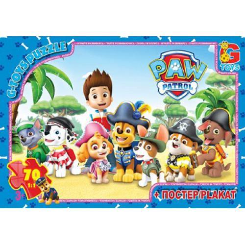 Пазли Щенячий патруль (Paw patrol). 70 елементів. G-toys. (PW0823)