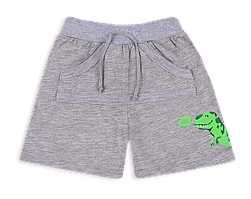 Шорти дитячі для хлопчика GABBI SH-20-13-2 Технозавр Сірий меланж. 68 (12171)