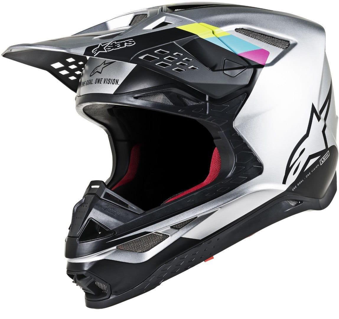 Мотошолом Alpinestars Supertech S-M8 Contact (сріблястий), фото 1