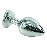 Анальна пробка металева з каменем M