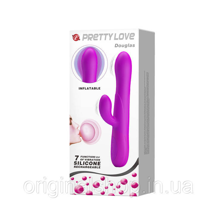 Вібратор силіконовий зі стимуляцією клітора PRETTY LOVE