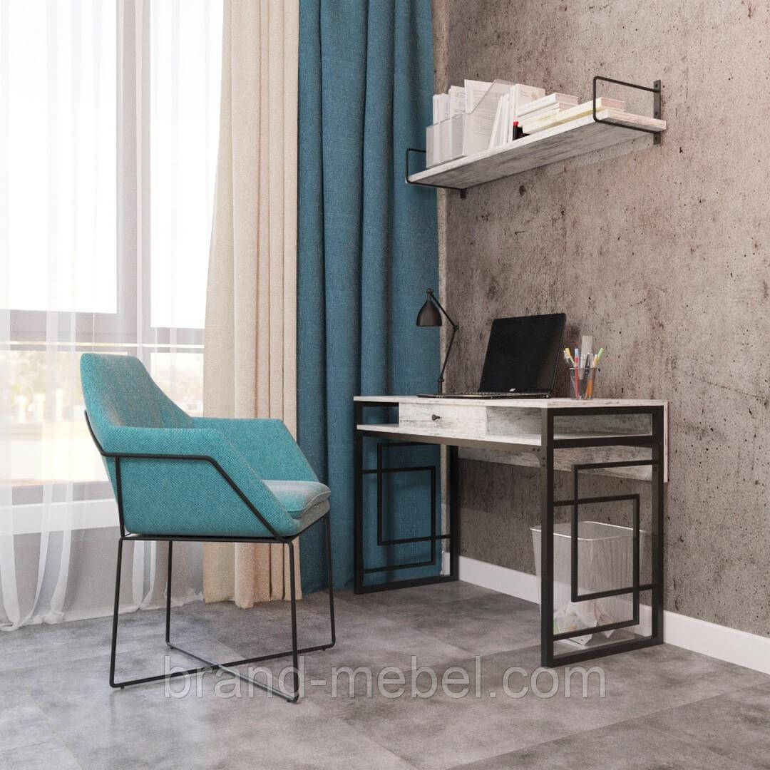 Стіл письмовий Квадро в стилі Лофт Loft, фото 1