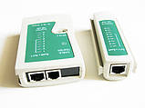 Тестер мережі rj45 rj11 кабелю зелений, фото 2