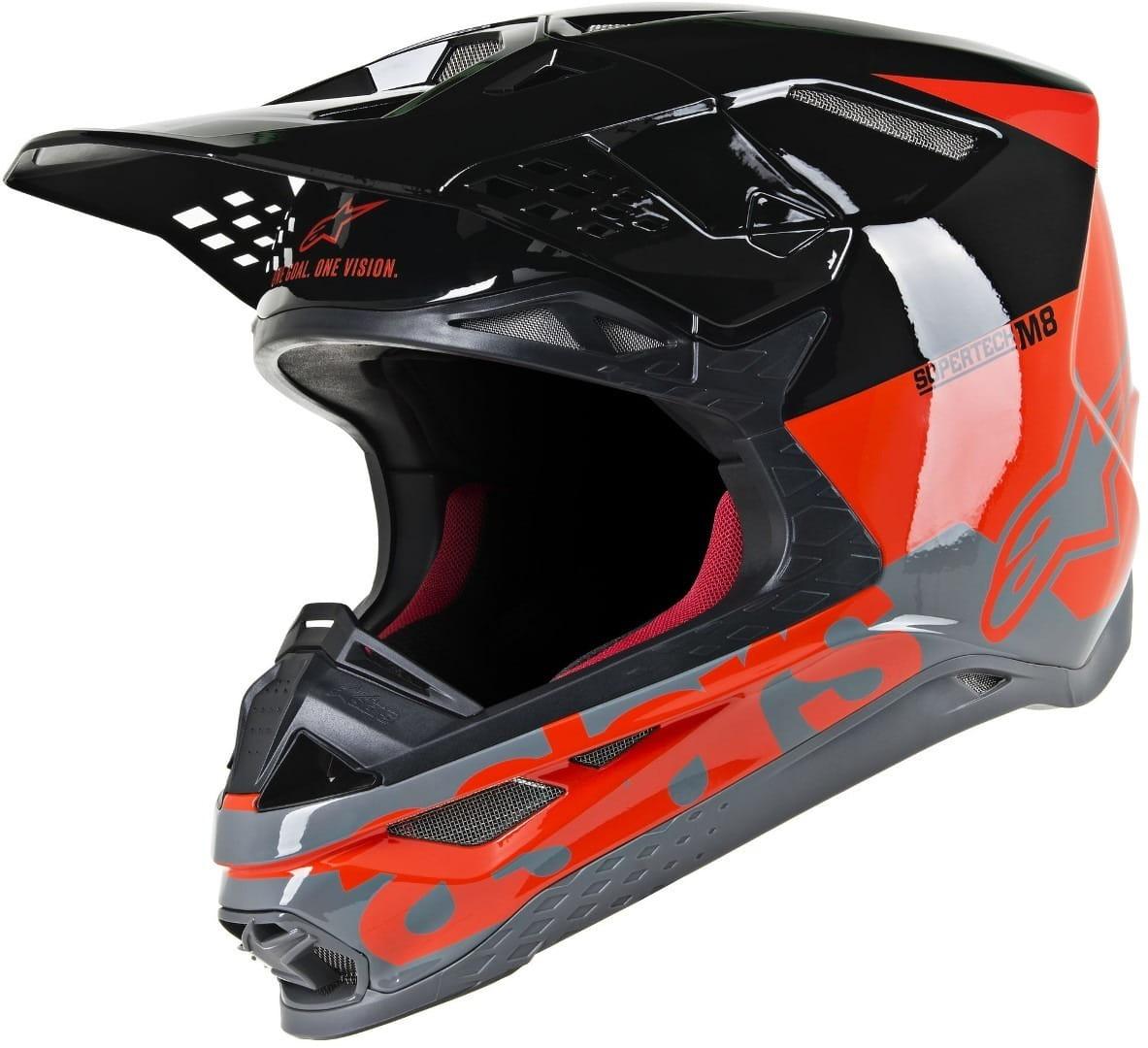 Мотошолом Alpinestars Supertech S-M8 Radium (червоний), фото 1