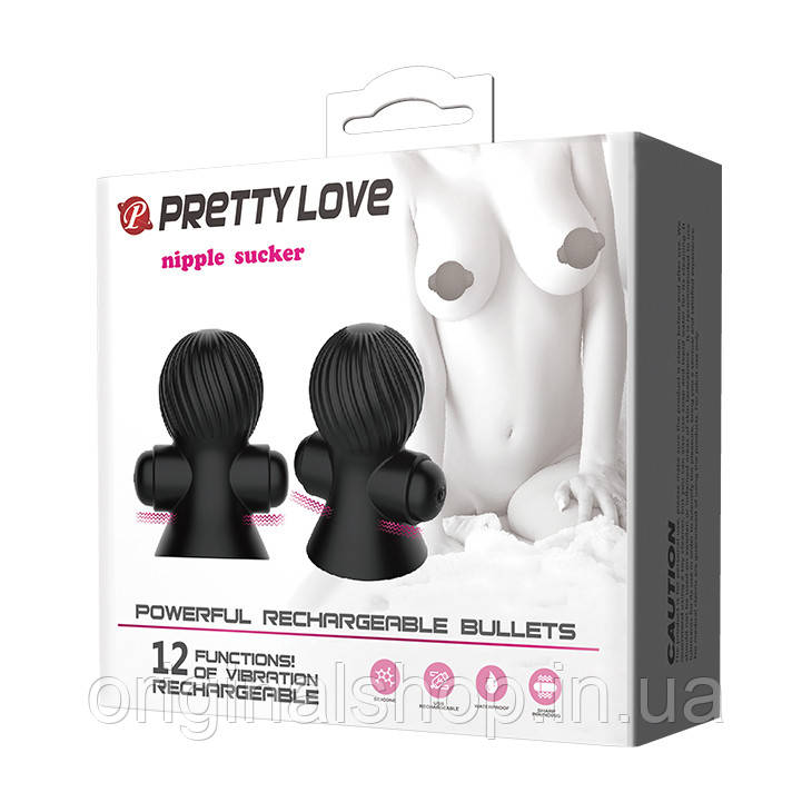 Перезаряжаемые виброприсоски на соски Baile Pretty Love