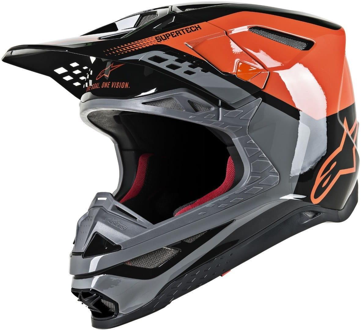 Мотошолом Alpinestars Supertech S-M8 Triple (жовтогарячий)