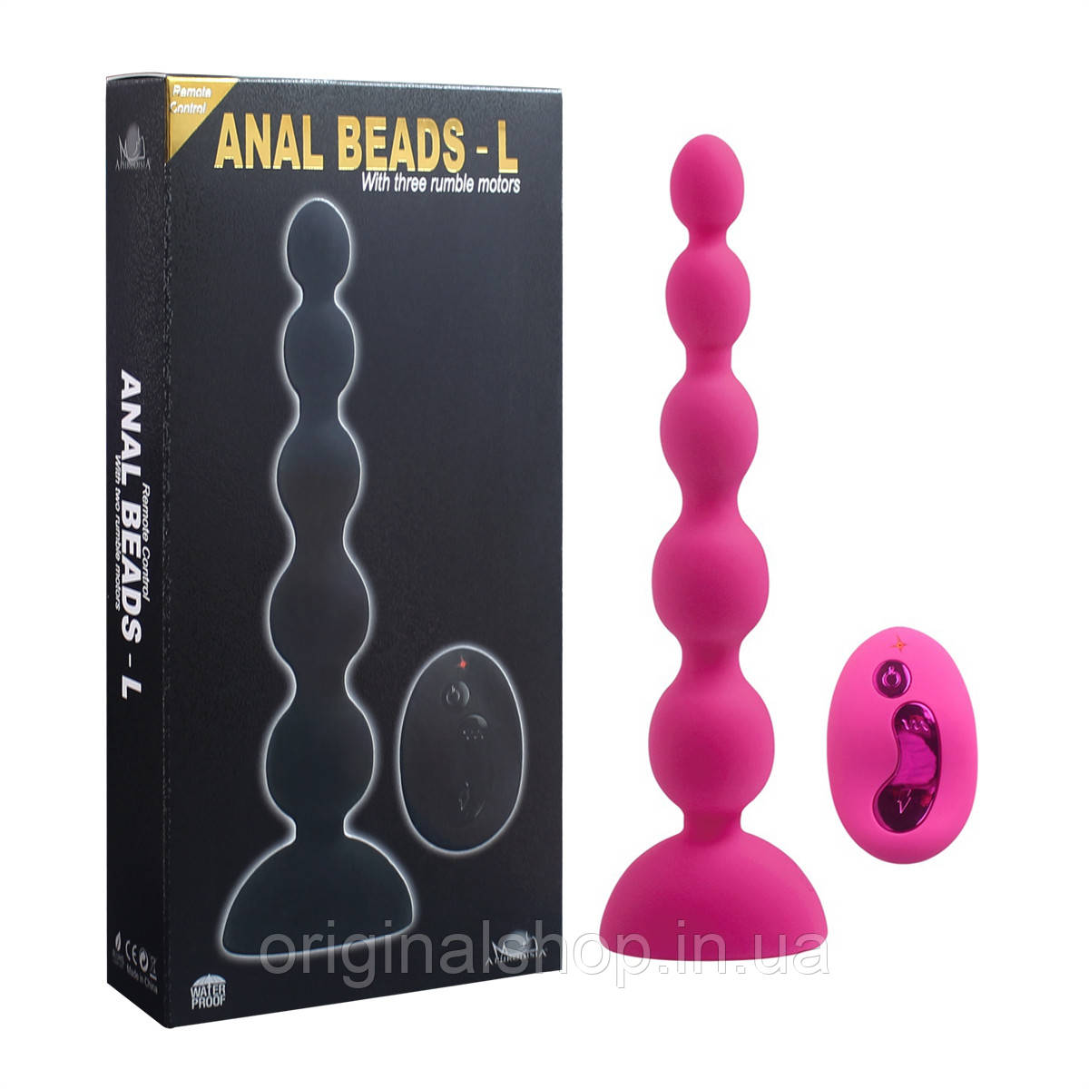 Анальний корок рожевий із вібрацією, фото 1