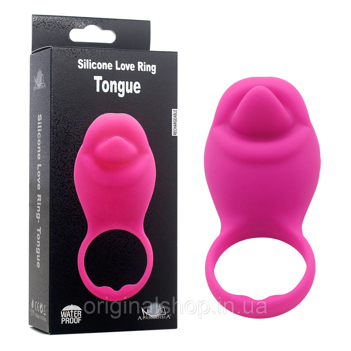 Эрекционное кольцо розовое Tongue