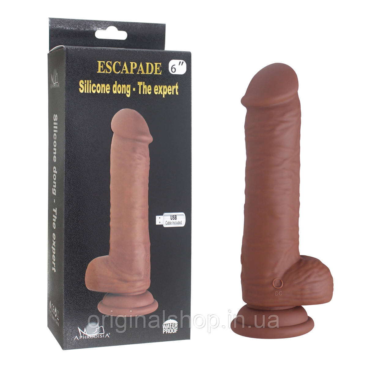 Фалоїмітатор коричневий Silicone
