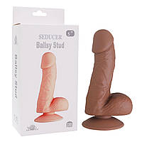 Фалоїмітатор коричневий SEDUCER — Ballsy Stud