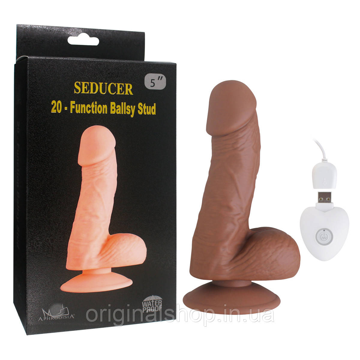 Вібратор багатофункційний коричневий Ballsy Stud