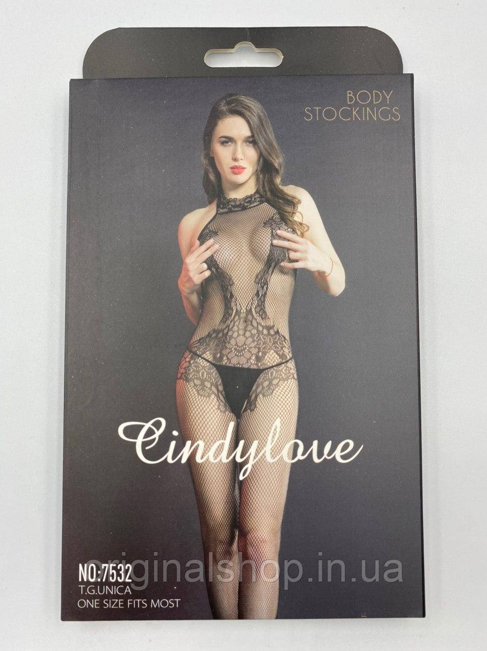 Еротичний боді чорний CINDYLOVE