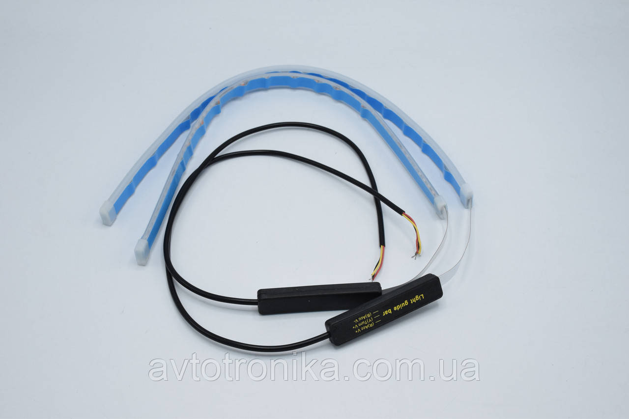 DRL с функцией БЕГУЩЕГО поворота "LIGHT SOFT ARTICLE LAMP" (White + Yellow/к-кт 2x45cm) / Блок
