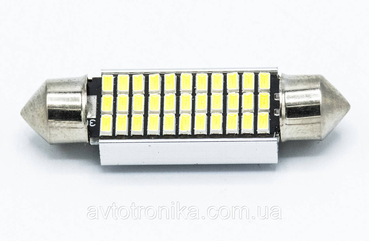 Габарит LED 41мм #51 - 3014 - 33 smd CanBus радіатор / колір білий