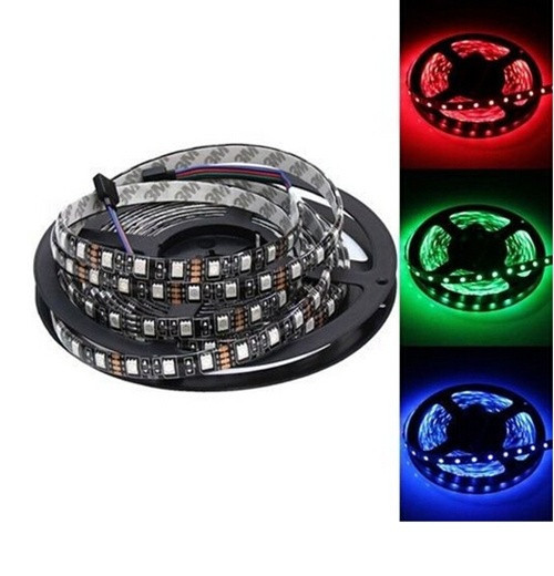 Світлодіодна стрічка 5 Вольт RGB 5050 60 LED/m IP20 чорна основа