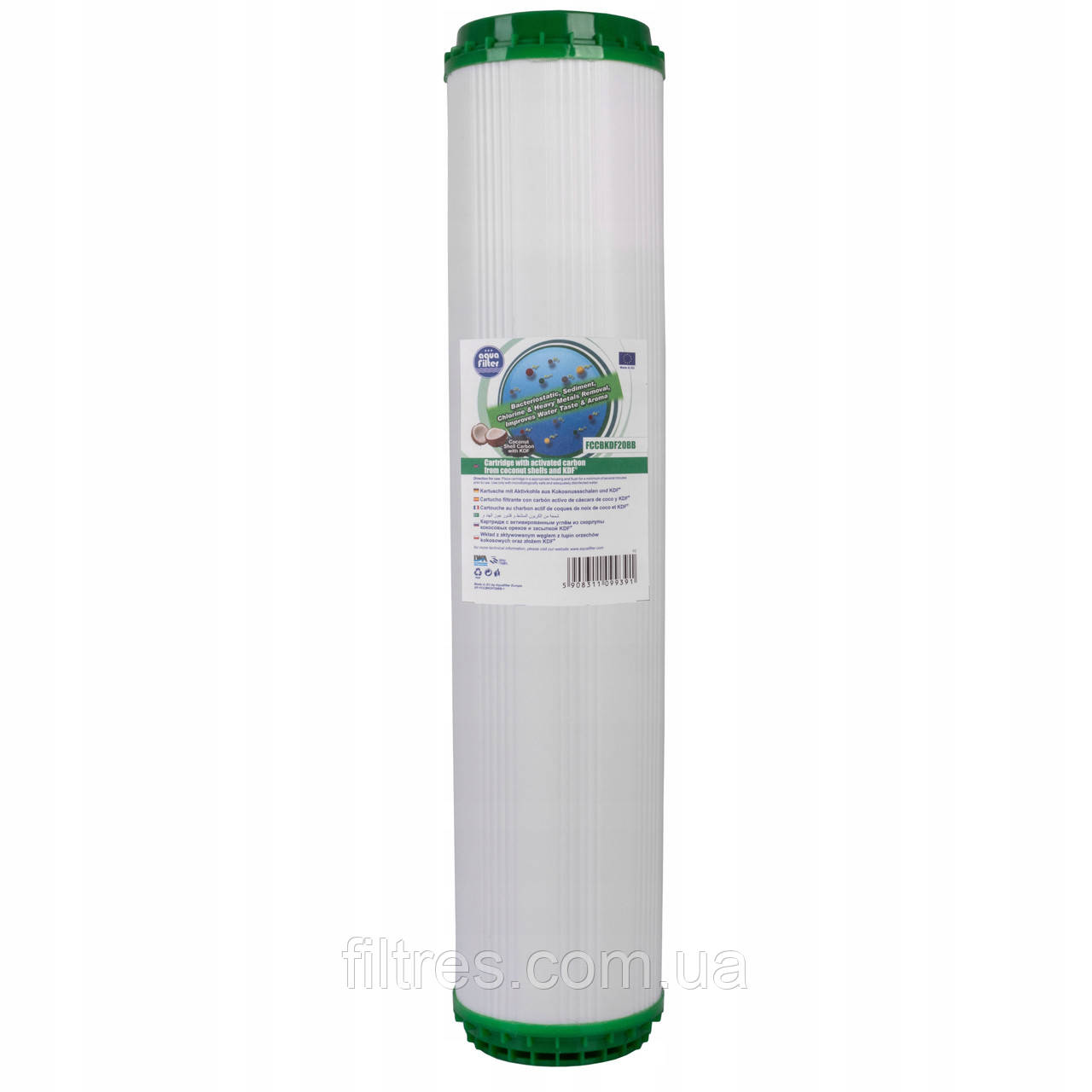 Aquafilter FCCBKDF20BB - Картридж з вугіллям зі шкарлупи кокос. горіхів і завантаженням KDF 20BB